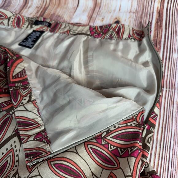 East 5th Sz 20W Floral Paisley Linen Blend Lined Maxi Modest Long Skirt 40x36.5 - Picture 6 of 7